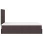 Preview: Ottoman-Bett mit Matratze Dunkelbraun 120x200 cm Stoff