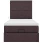 Preview: Ottoman-Bett mit Matratze Dunkelbraun 80x200 cm Stoff