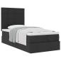Preview: Ottoman-Bett mit Matratze Schwarz 80x200 cm Stoff