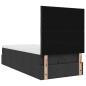 Preview: Ottoman-Bett mit Matratze Schwarz 80x200 cm Stoff