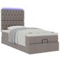 Preview: Ottoman-Bett mit Matratze Taupe 100x200 cm Stoff