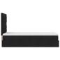 Preview: Ottoman-Bett mit Matratze Schwarz 100x200 cm Stoff