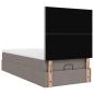 Preview: Ottoman-Bett mit Matratze Taupe 90x200 cm Stoff