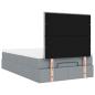 Preview: Ottoman-Bett mit Matratze Hellgrau 120x190 cm Stoff