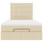 Preview: Ottoman-Bett mit Matratze Creme 120x200 cm Stoff