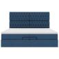 Preview: Ottoman-Bett mit Matratzen Blau 200x200 cm Stoff