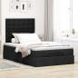 Preview: ARDEBO.de - Ottoman-Bett mit Matratze Schwarz 120x190 cm Stoff