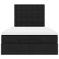 Preview: Ottoman-Bett mit Matratze Schwarz 120x190 cm Stoff