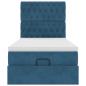 Preview: Ottoman-Bett mit Matratzen Dunkelblau 90x200 cm Samt