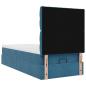 Preview: Ottoman-Bett mit Matratzen Dunkelblau 90x200 cm Samt