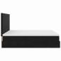 Preview: Ottoman-Bett mit Matratzen Schwarz 200x200 cm Samt
