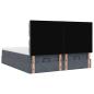 Preview: Ottoman-Bett mit Matratzen Dunkelgrau 200x200 cm Samt