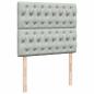Preview: Ottoman-Bett mit Matratzen Hellgrau 120x200 cm Samt
