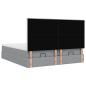 Preview: Ottoman-Bett mit Matratzen Hellgrau 200x200 cm Stoff