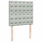 Preview: Ottoman-Bett mit Matratzen Hellgrau 80x200 cm Samt