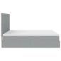 Preview: Ottoman-Bett mit Matratzen Hellgrau 200x200 cm Stoff