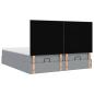 Preview: Ottoman-Bett mit Matratzen Hellgrau 200x200 cm Stoff