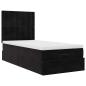 Preview: Ottoman-Bett mit Matratzen Schwarz 90x190 cm Samt