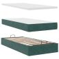 Preview: Ottoman-Bett mit Matratzen Dunkelgrün 180x200 cm Samt