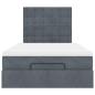 Preview: Ottoman-Bett mit Matratzen Dunkelgrau 120x200 cm Samt
