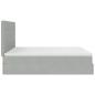Preview: Ottoman-Bett mit Matratzen Hellgrau 180x200 cm Samt
