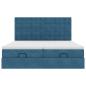 Preview: Ottoman-Bett mit Matratzen Dunkelblau 180x200 cm Samt