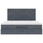 Preview: Ottoman-Bett mit Matratzen Dunkelgrau 180x200 cm Samt
