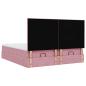 Preview: Ottoman-Bett mit Matratzen Rosa 160x200 cm Samt