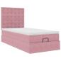 Preview: Ottoman-Bett mit Matratzen Rosa 90x200 cm Samt