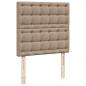 Preview: ARDEBO.de - Ottoman-Bett mit Matratzen Cappuccino 200x200 cm Kunstleder