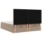 Preview: Ottoman-Bett mit Matratzen Cappuccino 200x200 cm Kunstleder