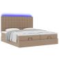 Preview: Ottoman-Bett mit Matratzen Cappuccino 200x200 cm Kunstleder