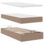 Preview: Ottoman-Bett mit Matratzen Cappuccino 200x200 cm Kunstleder