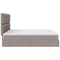 Preview: Ottoman-Bett mit Matratzen Taupe 200x200 cm Stoff