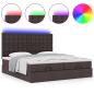 Preview: Ottoman-Bett mit Matratzen Dunkelbraun 180x200 cm Stoff