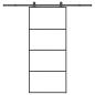 Preview: ARDEBO.de - Schiebetür mit Beschlag 90x205 cm ESG-Glas & Aluminium