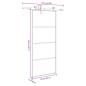 Preview: Schiebetür mit Beschlag 90x205 cm ESG-Glas & Aluminium