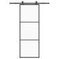 Preview: ARDEBO.de - Schiebetür mit Beschlag 76x205 cm ESG-Glas & Aluminium
