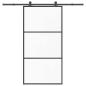 Preview: ARDEBO.de - Schiebetür mit Beschlag 102x205 cm ESG-Glas & Aluminium