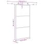 Preview: Schiebetür mit Beschlag 102x205 cm ESG-Glas & Aluminium