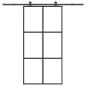 Preview: ARDEBO.de - Schiebetür mit Beschlag 102x205 cm ESG-Glas & Aluminium
