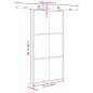 Preview: Schiebetür mit Beschlag 102x205 cm ESG-Glas & Aluminium