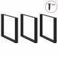 Preview: Couchtischbeine U-Form 2 Stk. Schwarz 100x(72-73) cm Stahl