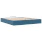 Preview: Ottoman-Bett ohne Matratze Dunkelblau 180x200 cm Samt