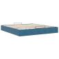 Preview: Ottoman-Bett ohne Matratze Dunkelblau 180x200 cm Samt