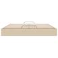 Preview: Ottoman-Bett ohne Matratze Creme 200x200 cm Stoff