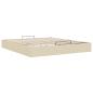 Preview: Ottoman-Bett ohne Matratze Creme 200x200 cm Stoff