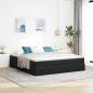 Preview: Ottoman-Bett mit Matratze Schwarz 180x200 cm Samt