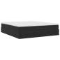 Preview: Ottoman-Bett mit Matratze Schwarz 180x200 cm Samt