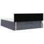 Preview: Ottoman-Bett mit Matratze Dunkelgrau 180x200 cm Samt
